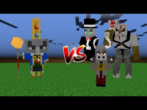 Arch Illager vs Illager Bosses Addon | Minecraft Mob Battle