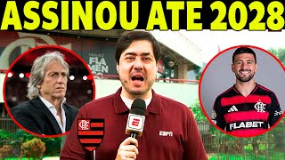 AGORA! ASSINANDO ATÉ 2028! TERÇA FEIRA MOVIMENTADA NO FLAMENGO! JORGE JESUS FALOU!