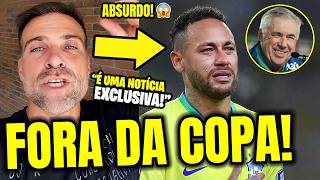 🚨 NEYMAR FORA DA COPA? PILHADO RECEBE NOTÍCIA FORTE DA CBF