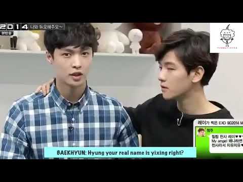 EXO lay and baekhyun curse words equals to their name