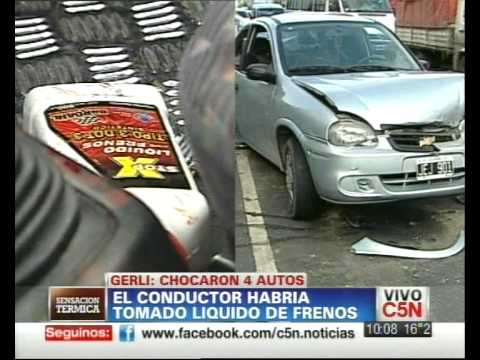 C5N - TRÁNSITO: CHOCARON 4 AUTOS EN GERLI