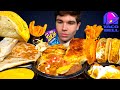 ASMR TACO BELL MUKBANG CHEESE BURRITOS CRUNCHWRAP CHALUPA NACHOS FRIES QUESADILLA WITH CHEESE