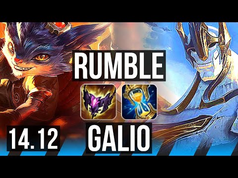 RUMBLE vs GALIO (MID) | 13/1/6, Legendary, 2200+ games | EUW Master | 14.12