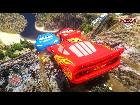 Crazy Lightning McQueen Cliff Drops Crashes Ep.7 - GTA 4