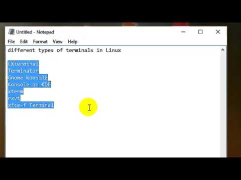Different types of terminals in Redhat