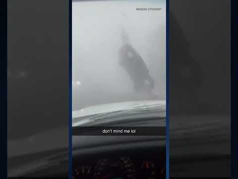 Car flips during storm slamming South Carolina highway
