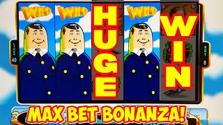 MAX BET BONANZA HUGE WIN on Airplane! Slot Machine! - WMS Classic Live Play - MASSIVE FLIGHT WIN!