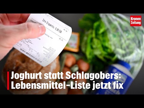 Yogurt instead of cream: Food list now finalized | krone.tv NEWS