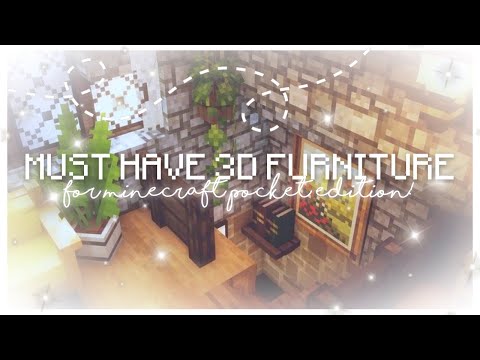 New MUST HAVE Functional 3D Furniture Mods For Minecraft PE! (1.19+) 🧸💞