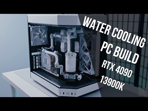 EPIC White & Black Water Cooling PC Time Lapse - Hyte Y60 - RTX 4090 & 13900K