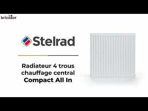 Radiateur chauffage central - horizontal - 4 trous Compact All In STELRAD