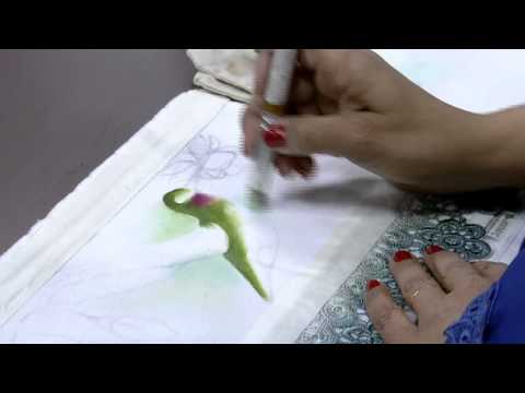 Mulher.com 13/07/2015 Amarildes Razera - Pintura beija flor e flores