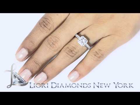 ER-SOLD-177 - 1.52 Carat E-VS1 Vintage Style Round Diamond Engagement Ring 18k White Gold
