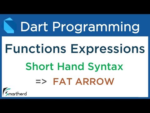 Dart Short Hand Syntax | FAT ARROW | Functions Expressions Dart for Flutter 6 3