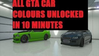 GTA V- online  -How to unlock all colours in 10 mins
