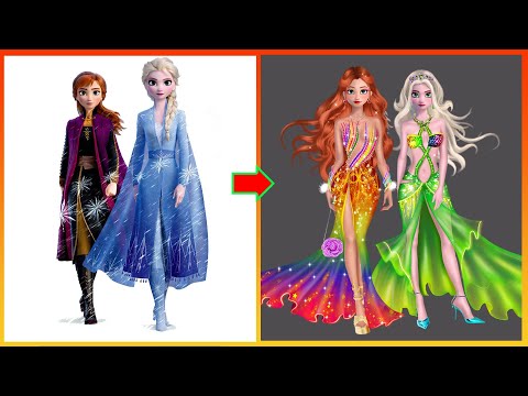 Frozen Elsa Anna Transformation - Disney Princesses Glow Up #elsa #makeup #art
