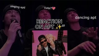 Download lagu jungkook reaction on apt by rosè and bruno mars!#rosè #brunomars #jungkook #blackpink #bts mp3