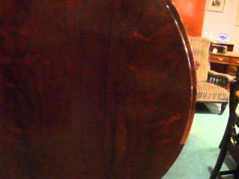 19thc rosewood circular tilt-top table