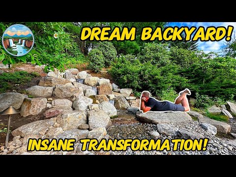 Extreme backyard transformation | Backyard waterfall build!