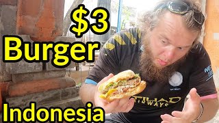 🇲🇨 $3 MILF 🍔 BURGER IN BALI | INDONESIAN STREETFOOD BURGER