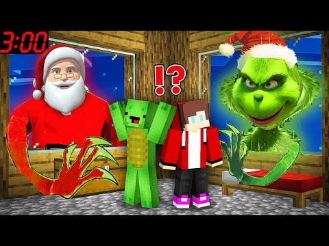 Scary Santa & Grinch Night Minecraft Challenge