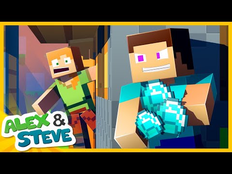 DIAMOND THIEF - Alex and Steve Life (Minecraft Animation)