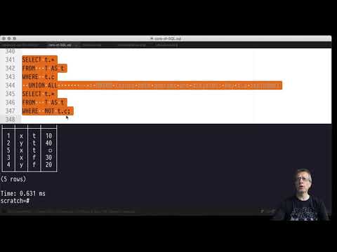 Advanced SQL — Chapter 02 — Video #09 — Bag/set operations: UNION/INTERSECT/EXCEPT [ALL]