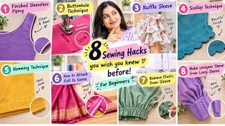 8 Sewing Techniques Every Beginner Should Know | Easy Sewing Hacks @diyprocessbyhema