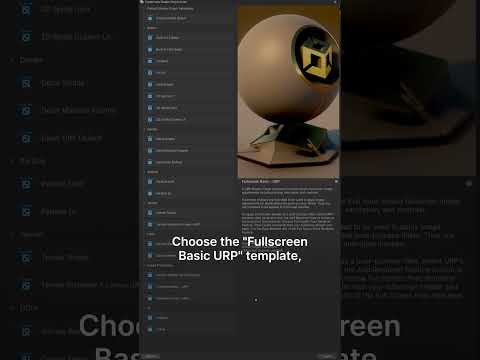 Shader Graph template browser