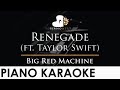 Big Red Machine - Renegade (feat. Taylor Swift) - Piano Karaoke Instrumental Cover with Lyrics