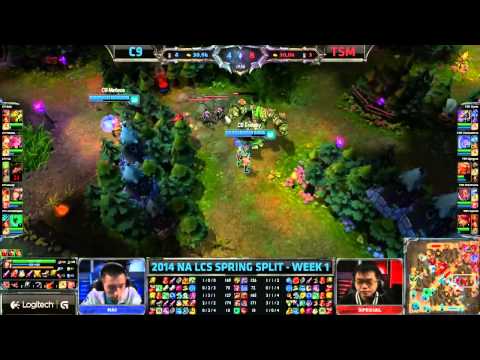 Cloud 9 vs TSM | NA LCS Spring 2014 | Week 1 Day 3 | HD