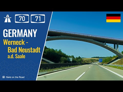 Driving in Germany: Autobahn A70 E48 & A71 from Werneck to Bad Neustadt an der Saale