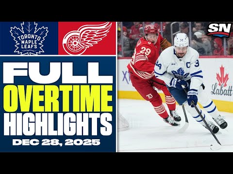 Toronto Maple Leafs at Detroit Red Wings | FULL Overtime Highlights - December 28, 2025