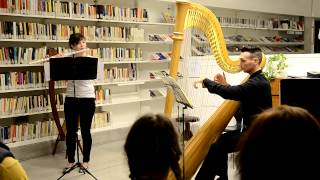 preview picture of video 'Arpa e flauto in biblioteca a Maserada sul Piave'