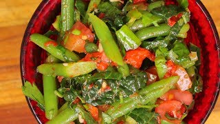 String Beans Salad - green beans recipe - vegan recipes - plant based clean eating