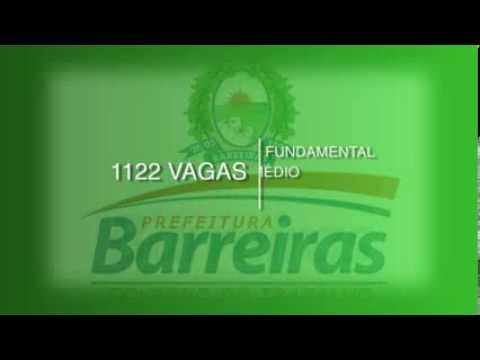 PROCESSO SELETIVO PREFEITURA DE BARREIRAS-BA 2014 | 1122 VAGAS