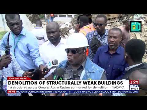 Sixteen structures across Greater Accra Region earmarked for demolition.