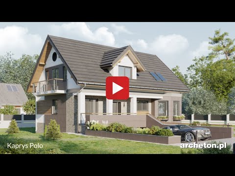 Projekt domu Kaprys Polo - archeton.pl - z użytkowym poddaszem 308,8 m2