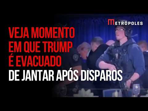 Veja momento em que Donald Trump é evacuado do jantar dos correspondentes após disparos 