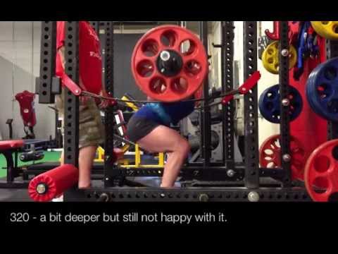 Pam Bosko (148) - Squats 245, 265, 295, 320 x 1 x 2