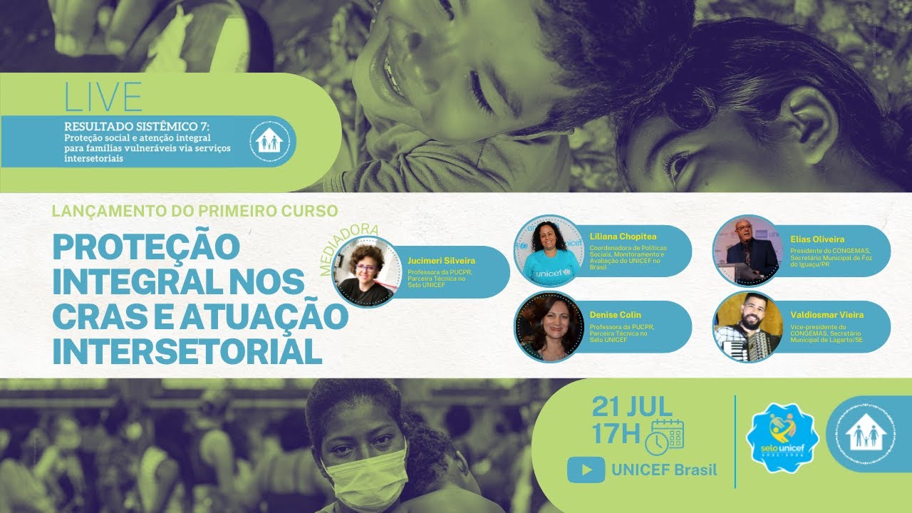 Lançamento do curso Proteção Integral nos CRAS e atuação intersetorial