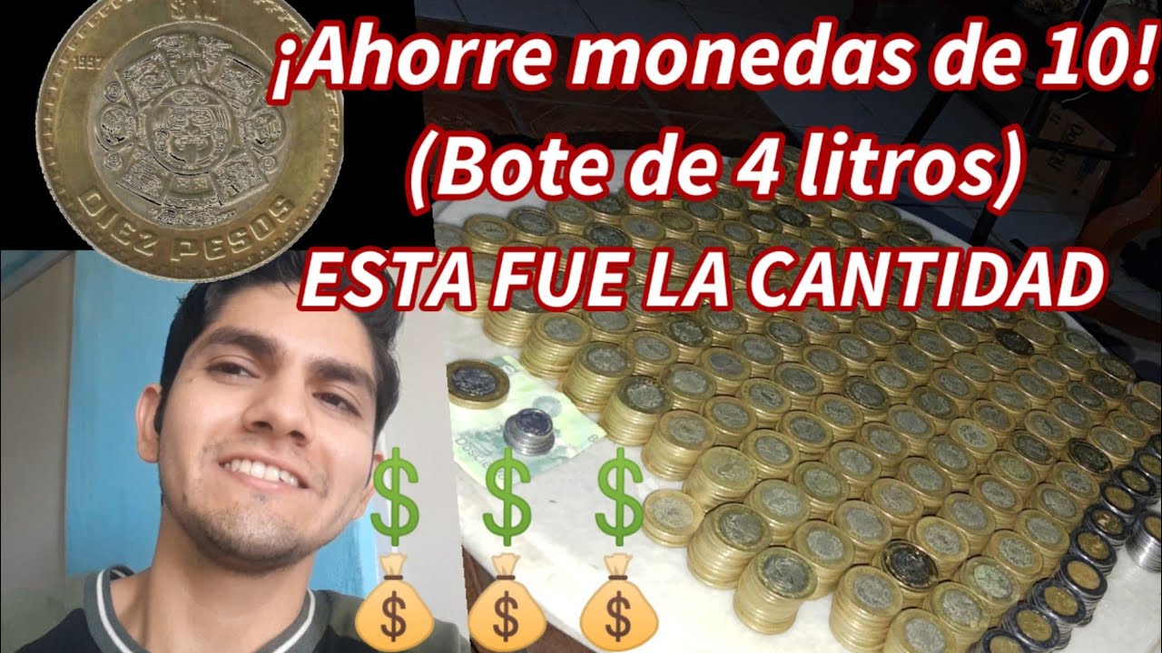 💲 AHORRO MONEDAS DE $10 PESOS EN BOTE DE 4 LITROS 💰 *gran ahorro* / DAVID LN