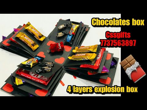 Chocolate box | gift box full of chocolates | best gift for best friend | handmade chocolate box diy