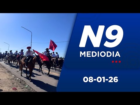 Devotos Honran Al Gauchito Gil En Mercedes, Arde La Patagonia NOTICIERO 9  MEDIODIA - 08.01.26