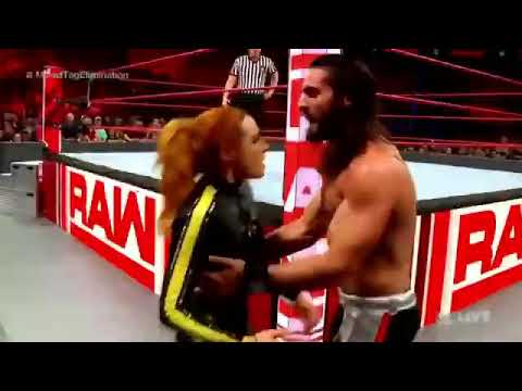Becky Seth Vs Zelina Andrare Becky Save Seth Rollins