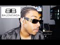 BALENCIAGA DYNASTY RECTANGULAR SUNGLASSES 51MM "BLACK" TRY ON + REVIEW‼️