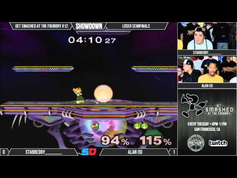 Get Smashed at the Foundry #12 - Loser Semifinals - Stab (Falco) vs Alan (Peach)