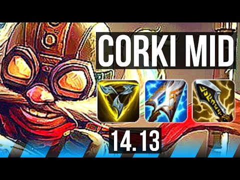 CORKI vs IRELIA (MID) | 67% winrate, Legendary, 13/3/7 | EUW Challenger | 14.13