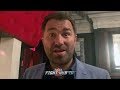 EDDIE HEARN "GGG IS TIRED OF WAITING AROUND FOR CANELO; YOU CANT MAKE A MAN FIGHT"