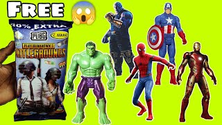 OMG Got Iron man , Caption America , Hulk , Thanos & Spider man inside PUBG Battlegrounds snacks